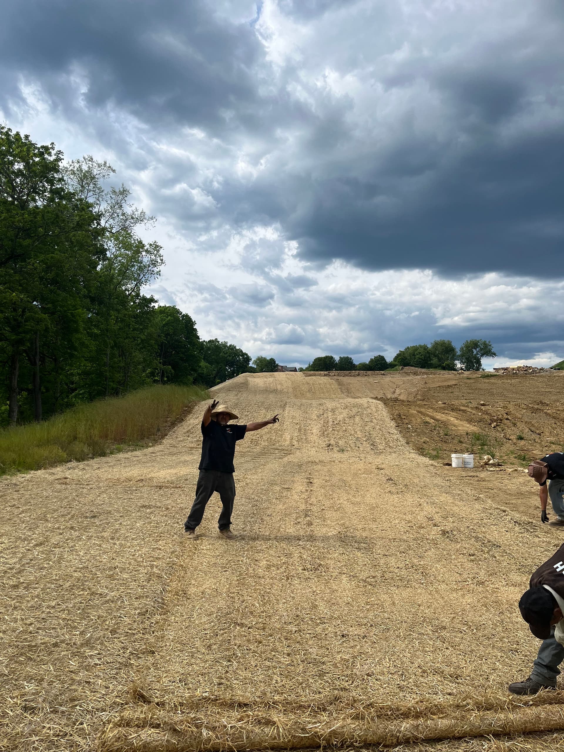 Gallery photos for Hillside Erosion Control Done Right with Straw Matting: Image #2